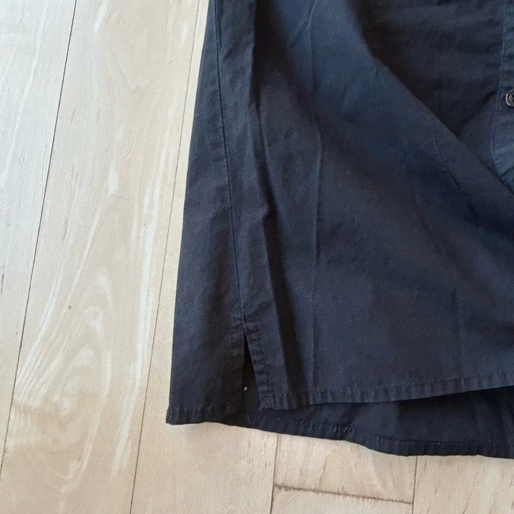 LA Made Women’s 100% Cotton Black Short Sleeve Smocked Top Size Medium - Picture 8 of 10